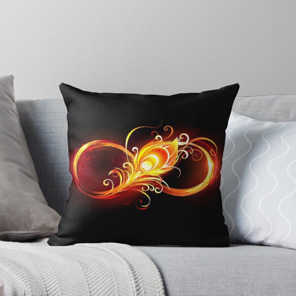 Item preview, Fiery Infinity Symbol with Peacock Feather designed and sold by Blackmoon9.