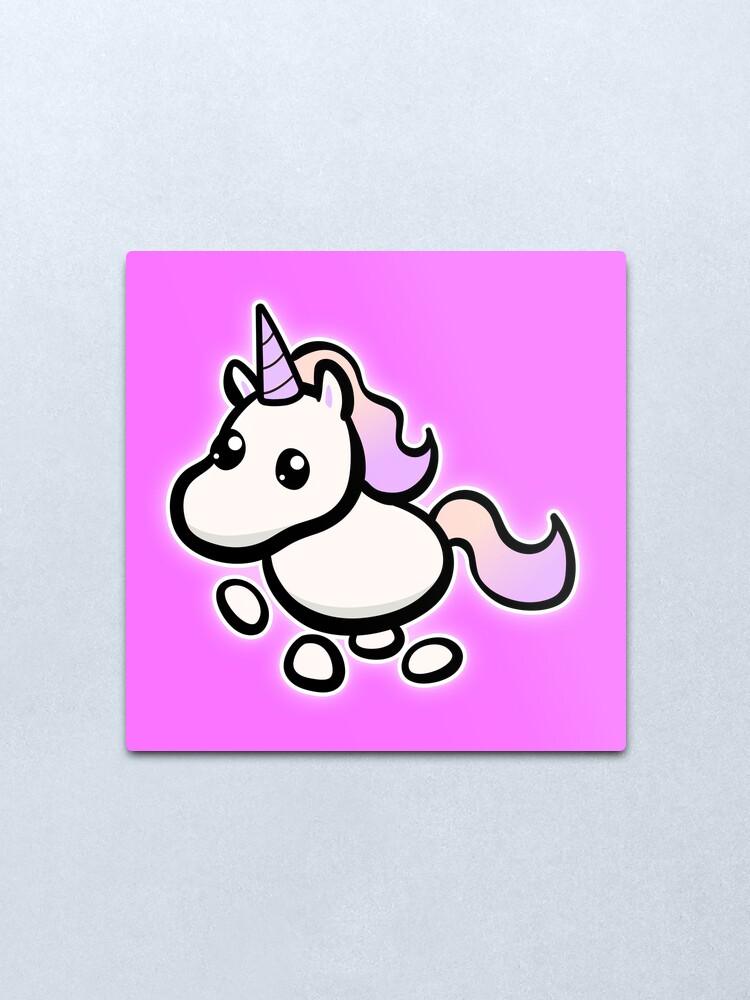 Neon Unicorn Metal Print By Theresthisthing Redbubble - pictures of roblox adopt me neon unicorn