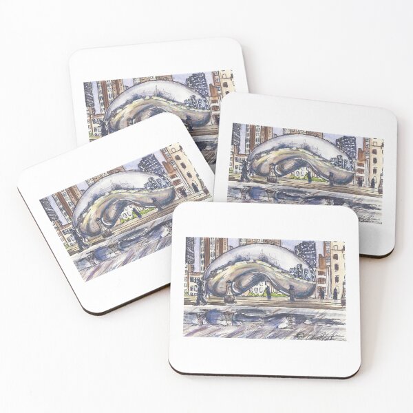 Item preview, The Bean/Cloudgate - Chicago - Watercolor Painting designed and sold by chaszmathieu.