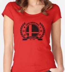 Smash Club (Black) Women's Fitted Scoop T-Shirt