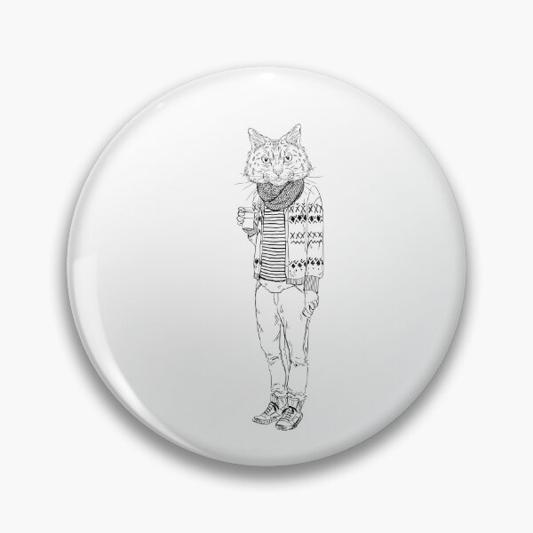 Item preview, Funny Hipster Cat Drinking Coffee Design designed and sold by SoNifty.