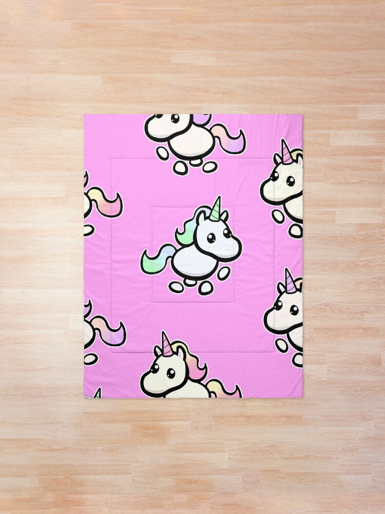 Neon Unicorn Comforter By Theresthisthing Redbubble - neon unicorn roblox adopt me