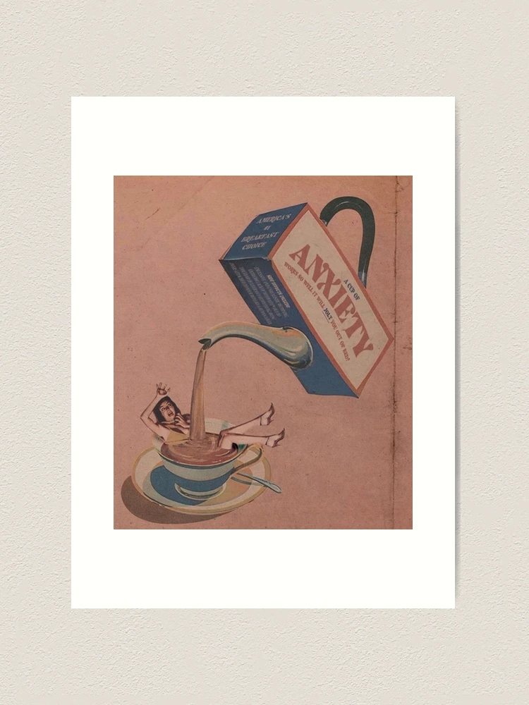 Lámina artística for Sale con la obra «Ansiedad vintage estética niña  bonita» de Eva Polders
