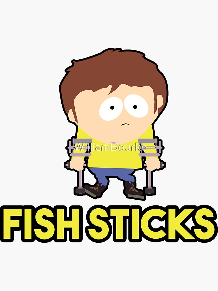 "Fish Sticks Funny Jimmy Joke South Park" Sticker by WilliamBourke