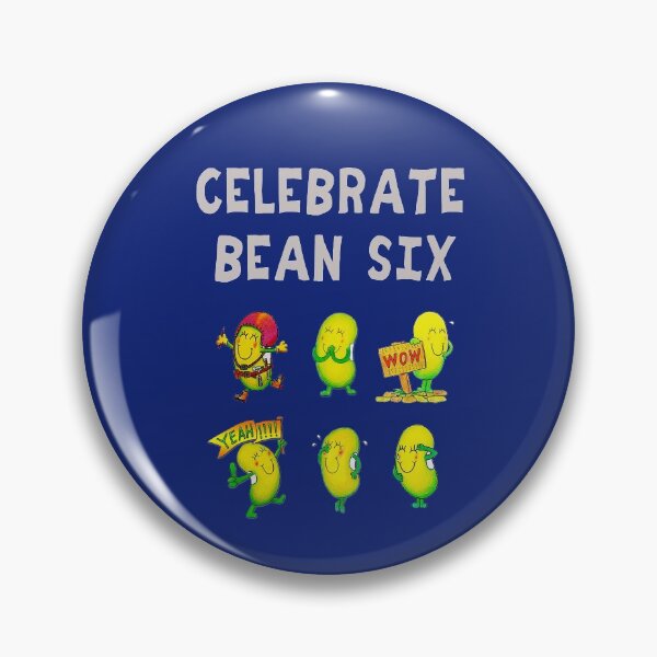 Item preview, Happy 6th Birthday card - Celebrate Bean Six designed and sold by Justbeanhappy.