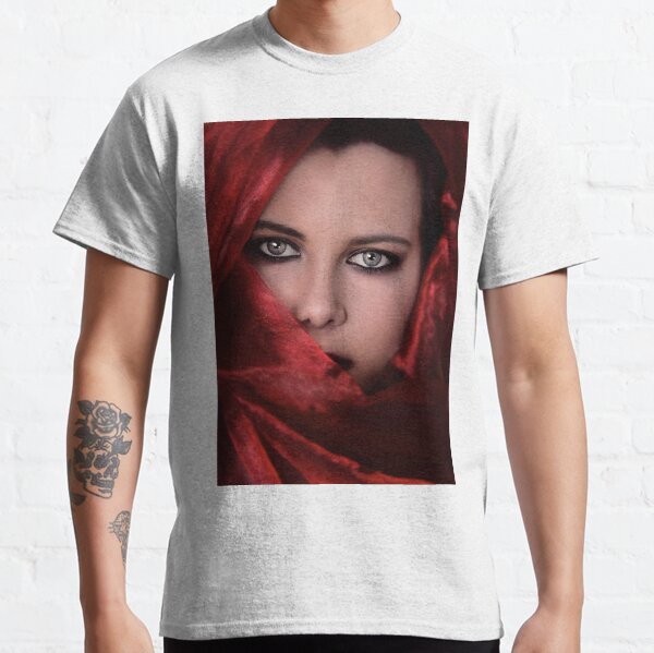 Beautiful woman face wrapped in head scarf Classic T-Shirt