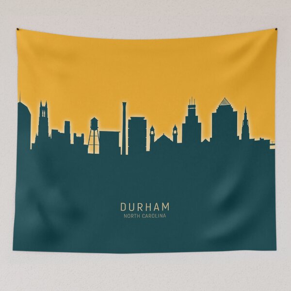 Item preview, Durham North Carolina Skyline designed and sold by ArtPrints.