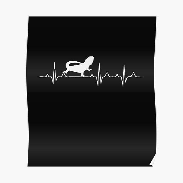 Bearded Dragon Heartbeat Poster
