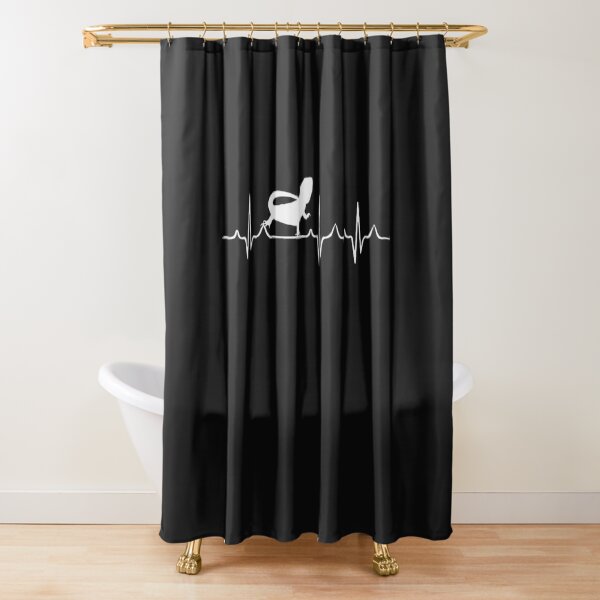 Bearded Dragon Heartbeat Shower Curtain