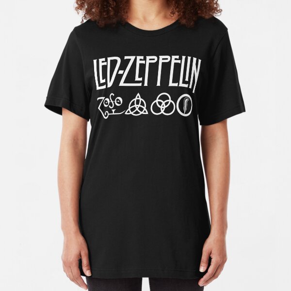 white zeppelin Slim Fit T-Shirt