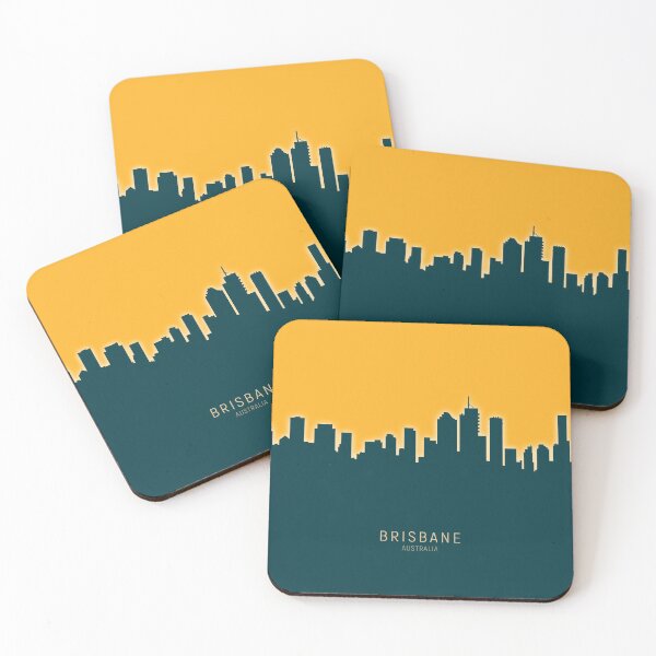 Aperçu de l'œuvre Brisbane Australia Skyline créée et vendue par ArtPrints.