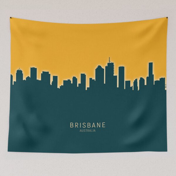Artikelvorschau, Brisbane Australia Skyline entworfen und verkauft von ArtPrints.
