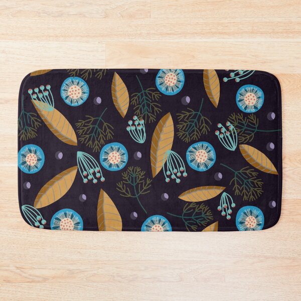 Item preview, blue flowers and yellow leaves designed and sold by Pacesyte.