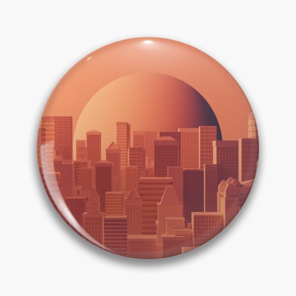 Item preview, Sunset City, modern colourful digital artwork  designed and sold by joel-hayden.