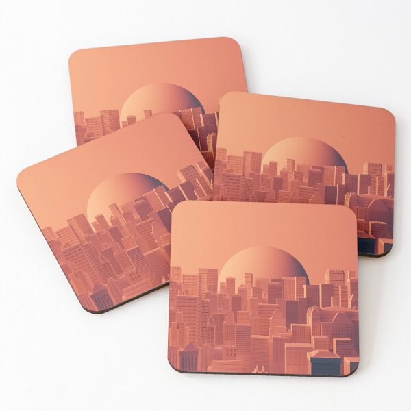 Item preview, Sunset City, modern colourful digital artwork  designed and sold by joel-hayden.