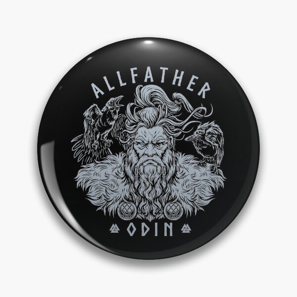 Artikelvorschau, Nordische Mythologie Wikinger Allvater Odin Huginn Muninn Valknut entworfen und verkauft von BluePagan.