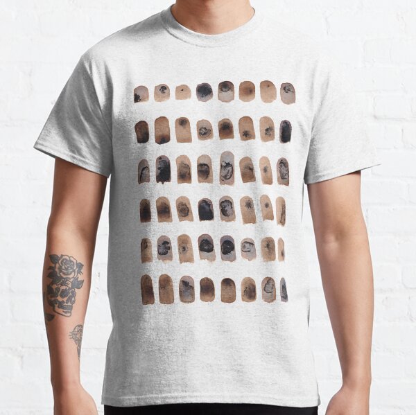 Piedras de nogalina y tinta china Camiseta clásica