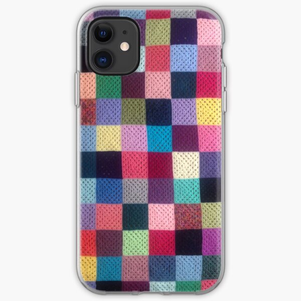 Patchwork granny square blanket iPhone Soft Case