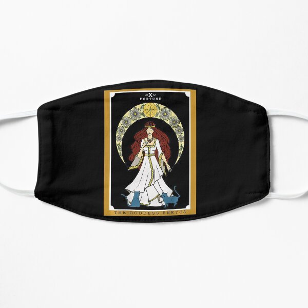 Norse Goddess Freyja Tarot Card Pagan Witch Cat Back Mask