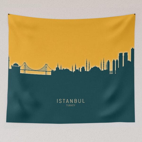 Artikelvorschau, Istanbul Turkey Skyline entworfen und verkauft von ArtPrints.