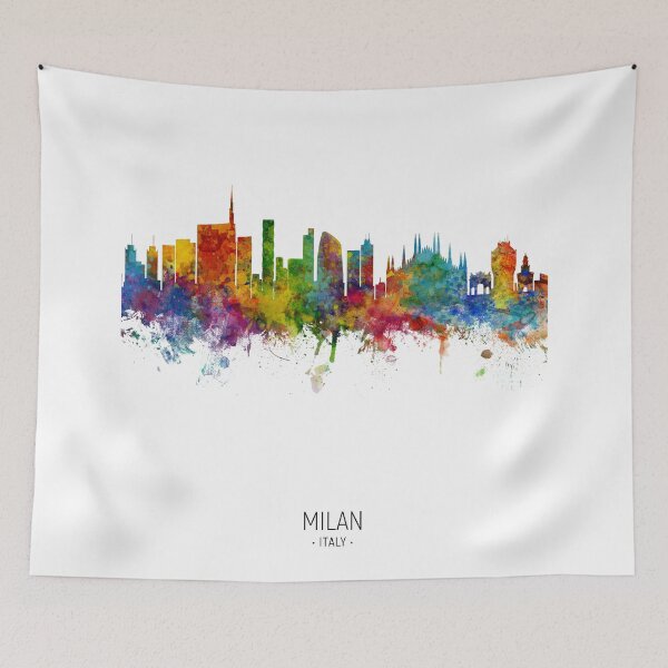 Aperçu de l'œuvre Milan Italy Skyline créée et vendue par ArtPrints.