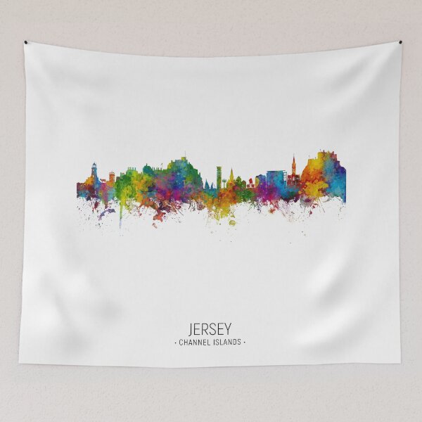 Item preview, Jersey Channel Islands Skyline designed and sold by ArtPrints.