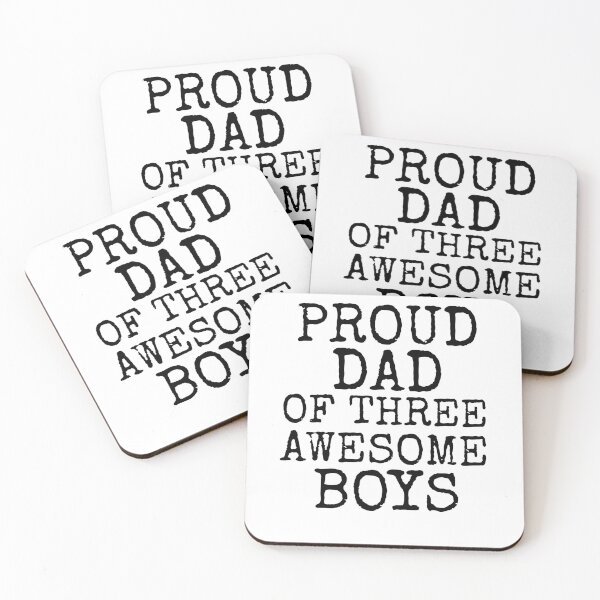 Artikelvorschau, Funny Proud Dad of Three Awesome Boys Father's Day Gift entworfen und verkauft von TNDesignStudio.