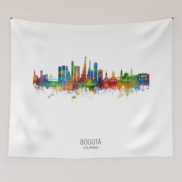 Aperçu de l'œuvre Bogotá Colombia Skyline créée et vendue par ArtPrints.