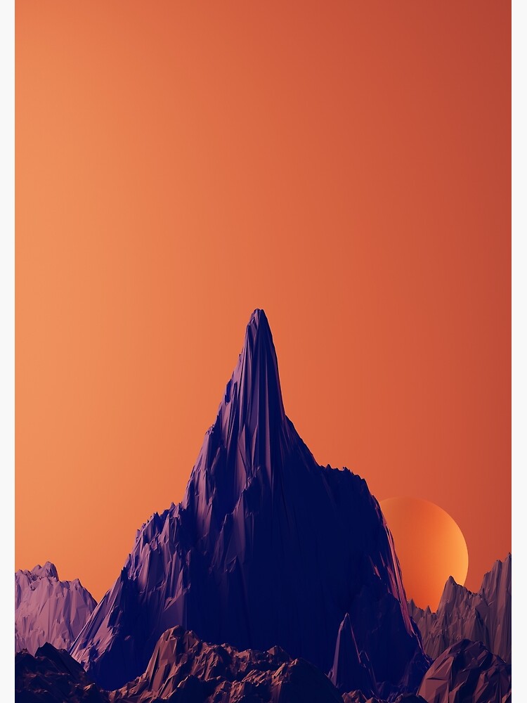 "Purple Mountain, modern colourful digital artwork " Poster by joel