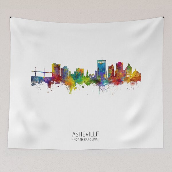 Item preview, Asheville North Carolina Skyline designed and sold by ArtPrints.