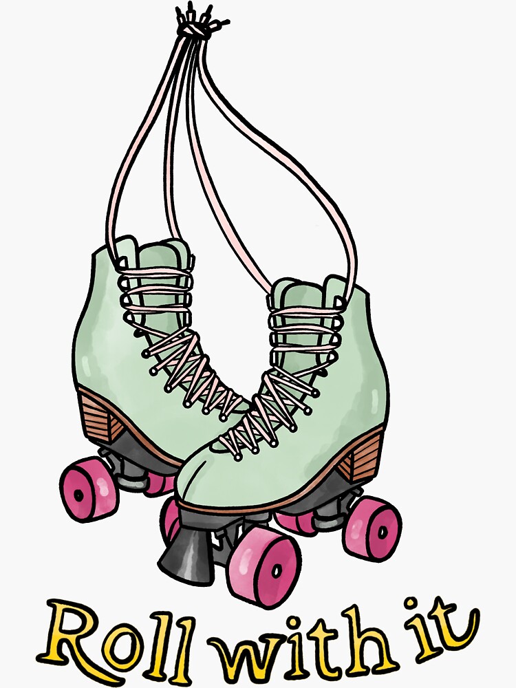 Roller Skates | Roll With It | Honeydew Green | Sticker