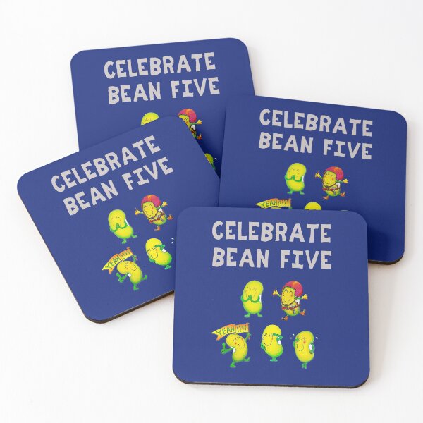 Item preview, Happy 5th Birthday card - Celebrate Bean Five designed and sold by Justbeanhappy.