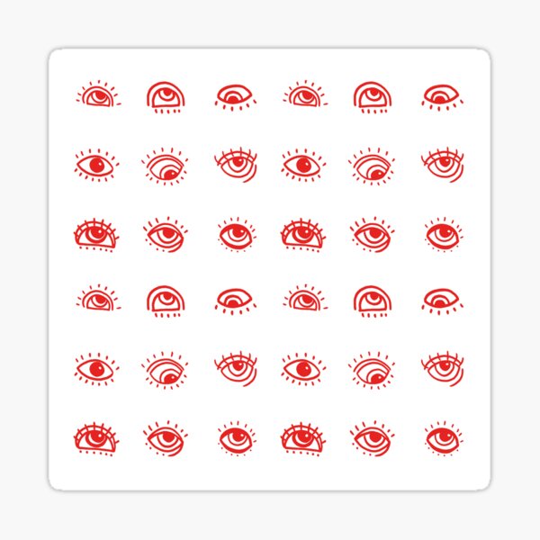 Ojos rojos Pegatina