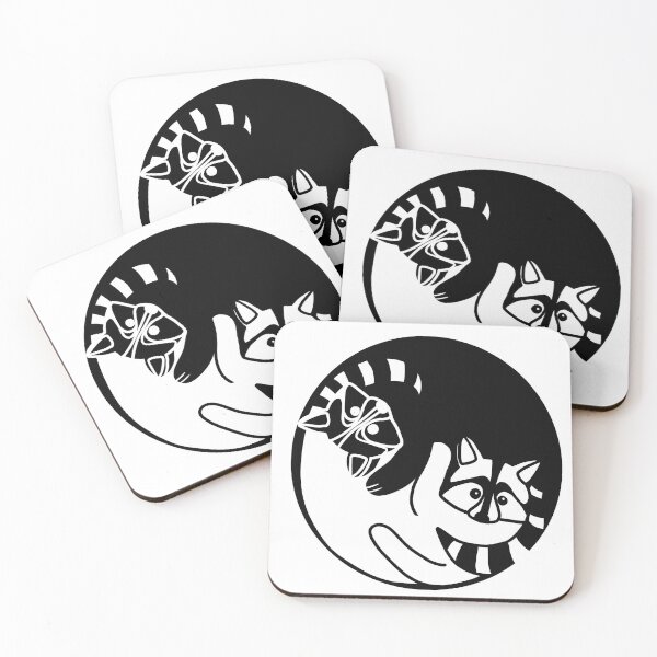 Item preview, Racoon Yin Yang Symbol Animal Style, Love Raccoons designed and sold by Logiamerch.