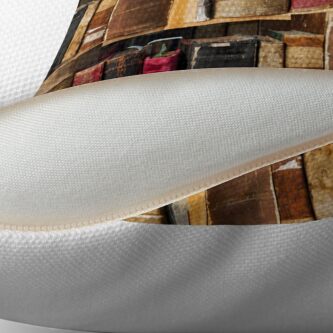 Alternate view of Bookworm Vintage books in bookshelf Floor Pillow
