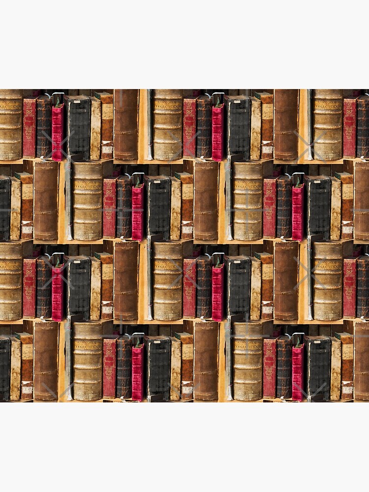 Bookworm Vintage books in bookshelf by UtArt