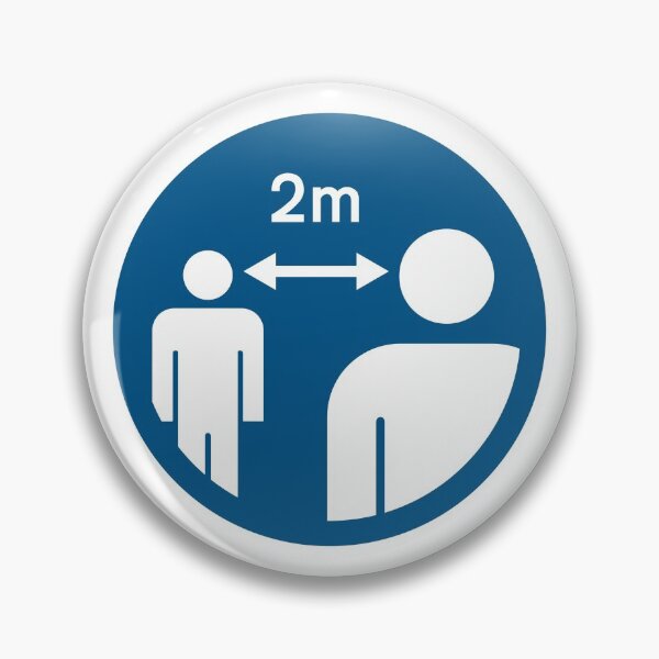 Item preview, Respect Social Distancing - Keep 2 meters apart Sign designed and sold by fireballuke.
