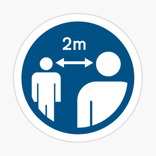 Item preview, Respect Social Distancing - Keep 2 meters apart Sign designed and sold by fireballuke.