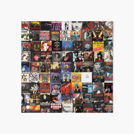 Rock Vinyl Collage Art Board Print