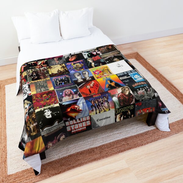 Rock Vinyl Collage Comforter