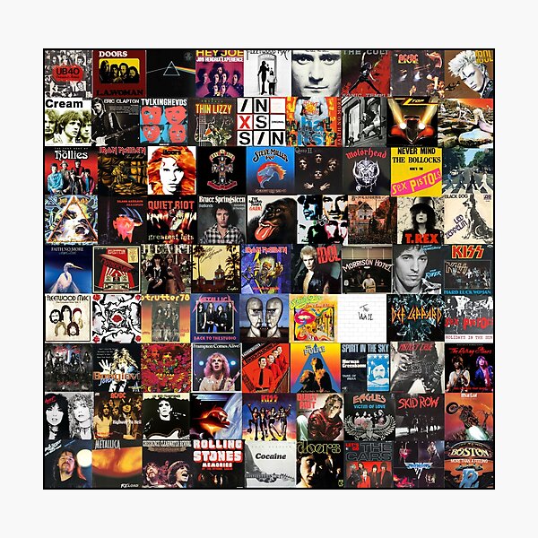 Rock Vinyl Collage Photographic Print