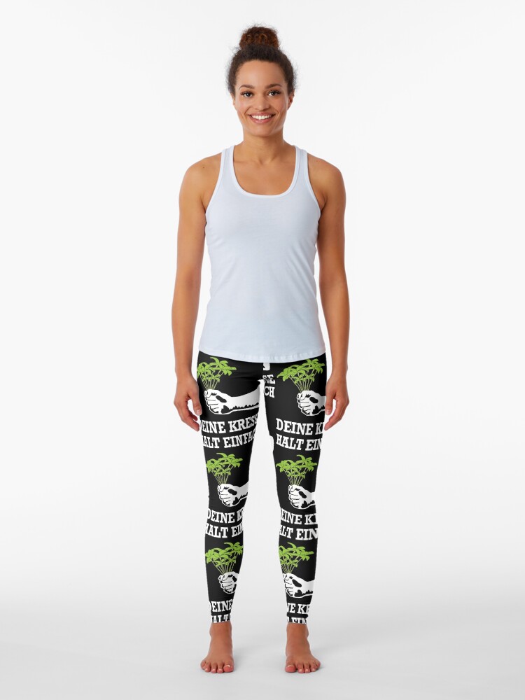 Just hold your cress funny saying, slogan Leggings by desislogn