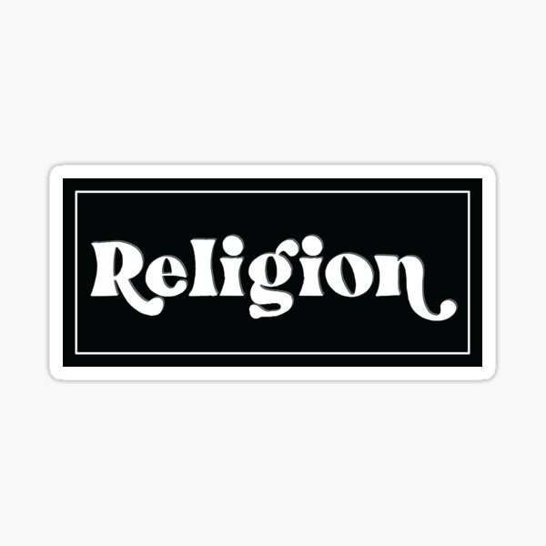 black-religion-school-subject-sticker-for-sale-by-the-goods-redbubble