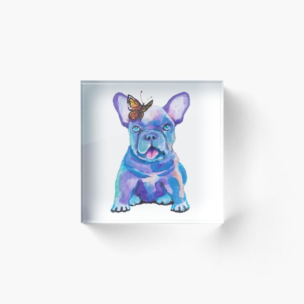 Item preview, French bulldog puppy with butterfly designed and sold by AgniArt.