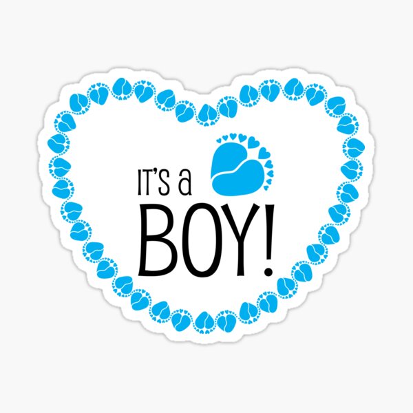 Item preview,  It's a boy gender reveal with baby feet and heart designed and sold by sashica.