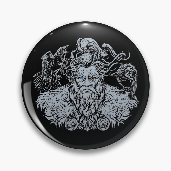 Item preview, Norse Viking Mythology Allfather Odin Huginn Muninn designed and sold by BluePagan.