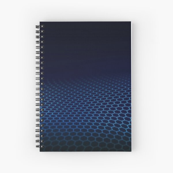 Dark blue abstract future Spiral Notebook