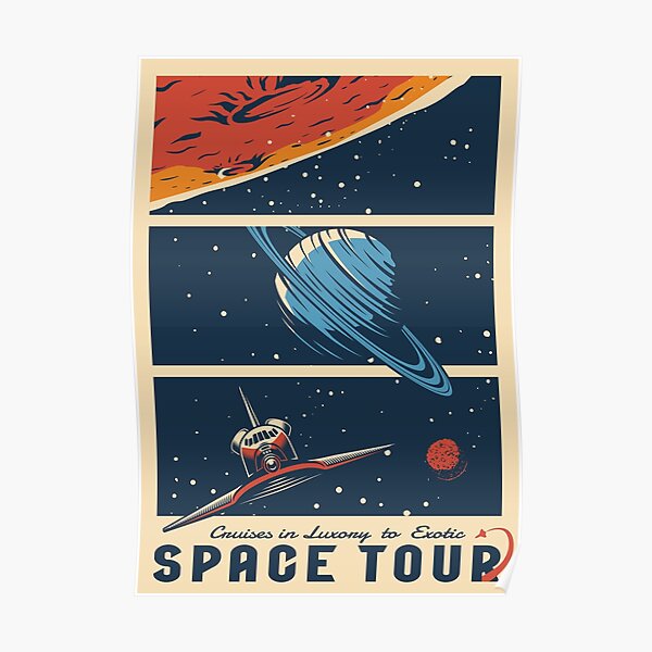 Vintage Space Tour Poster