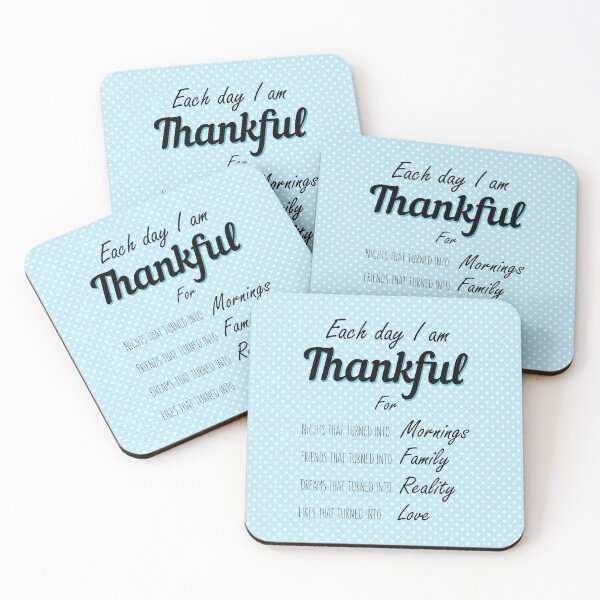 Item preview, Gratitude each day i am thankful quote blue dots designed and sold by katew162.