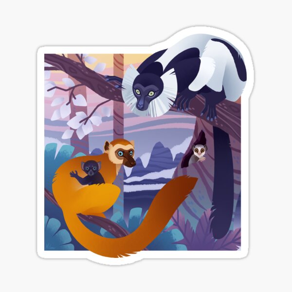Conspiracy of Lemurs Sticker